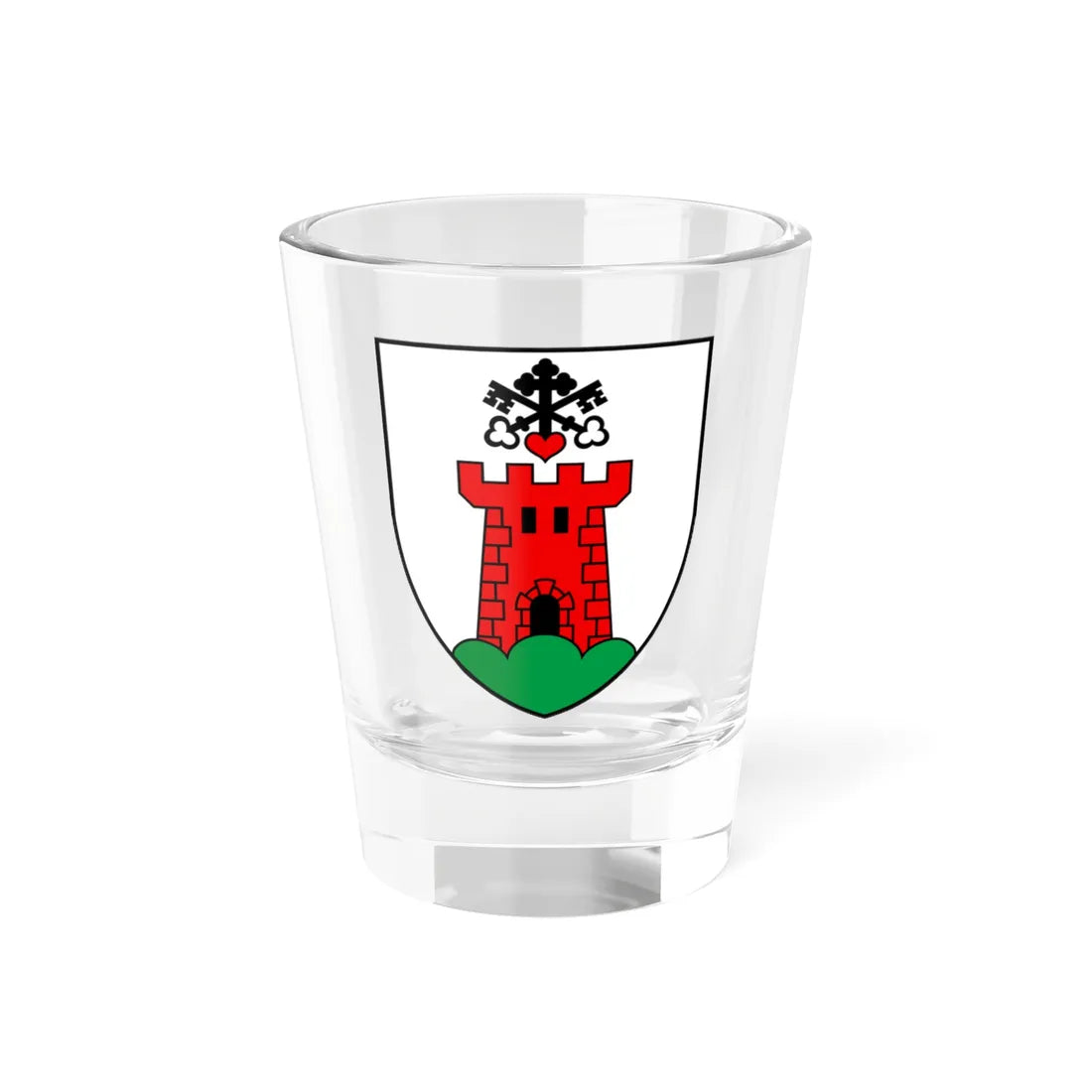 CHE Embd COA (Switzerland) (Coat of Arms) Shot Glass 1.5oz 1.5oz - Go Mug Yourself