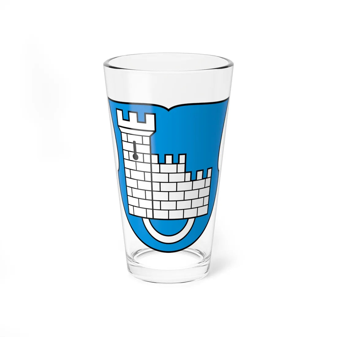 CHE Fribourg COA Var (Switzerland) (Coat of Arms) Pint Glass 16oz 16oz - Go Mug Yourself