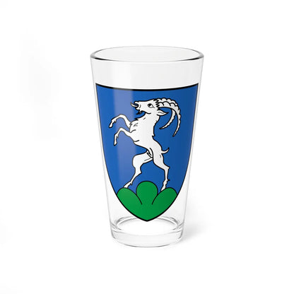 CHE Grône COA (Switzerland) (Coat of Arms) Pint Glass 16oz 16oz - Go Mug Yourself