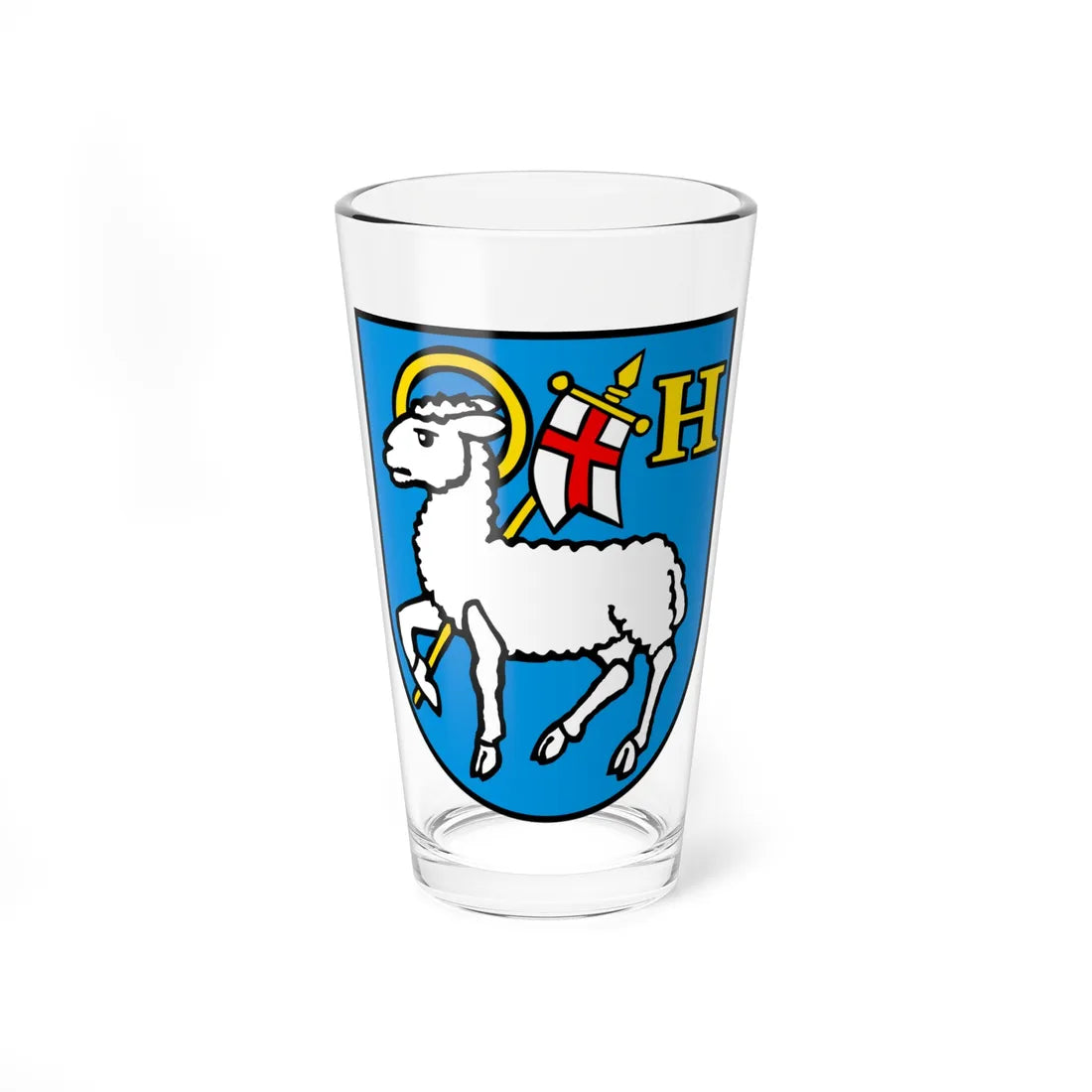 CHE Hergiswil bei Willisau COA (Switzerland) (Coat of Arms) Pint Glass 16oz 16oz - Go Mug Yourself