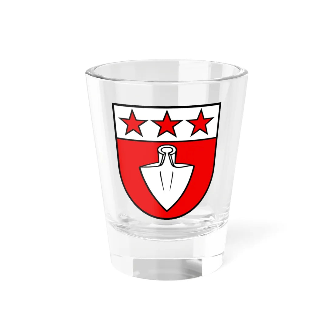 CHE Hornussen COA (Switzerland) (Coat of Arms) Shot Glass 1.5oz 1.5oz - Go Mug Yourself