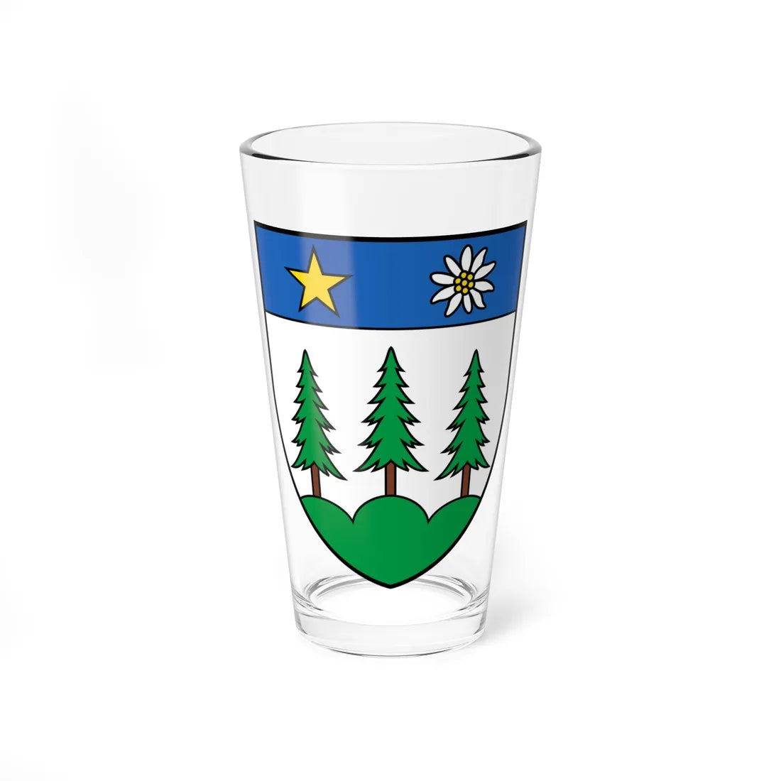 CHE Icogne COA (Switzerland) (Coat of Arms) Pint Glass 16oz 16oz - Go Mug Yourself