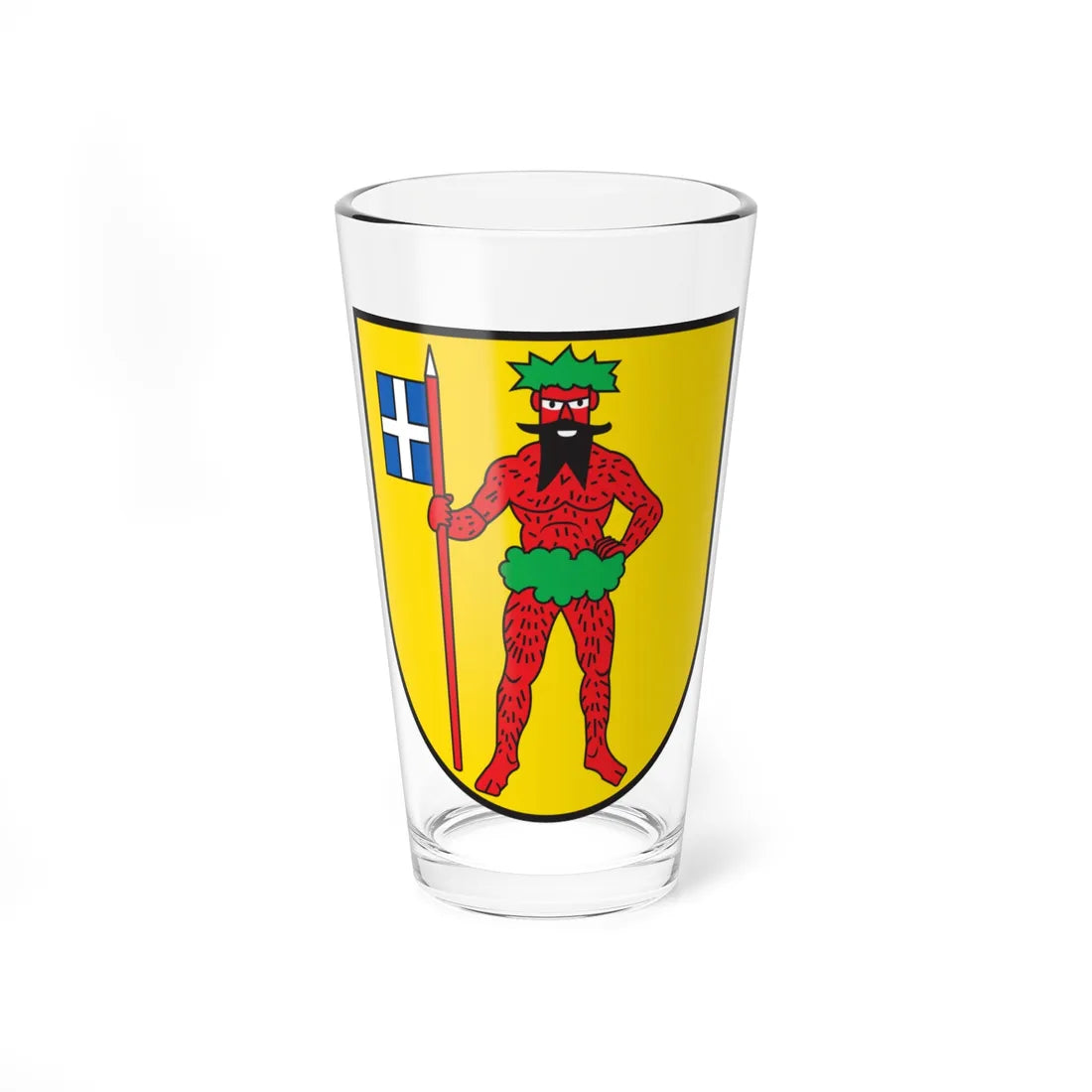 CHE Klosters-Serneus COA (Switzerland) (Coat of Arms) Pint Glass 16oz 16oz - Go Mug Yourself