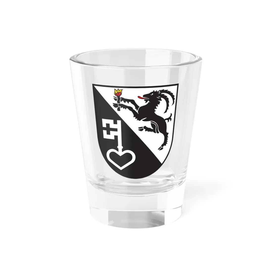 CHE Landquart COA (Switzerland) (Coat of Arms) Shot Glass 1.5oz 1.5oz - Go Mug Yourself