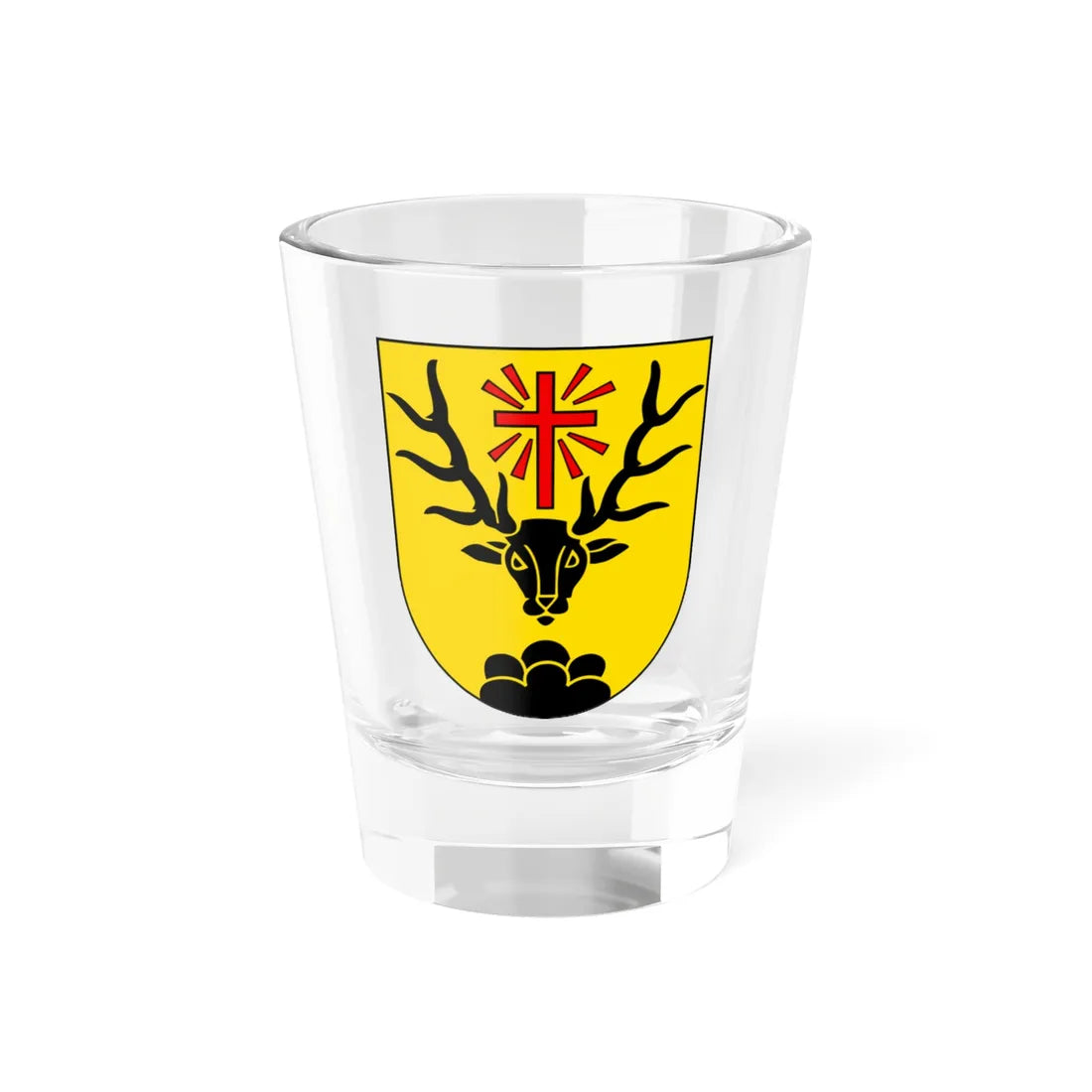 CHE Le Noirmont COA (Switzerland) (Coat of Arms) Shot Glass 1.5oz 1.5oz - Go Mug Yourself