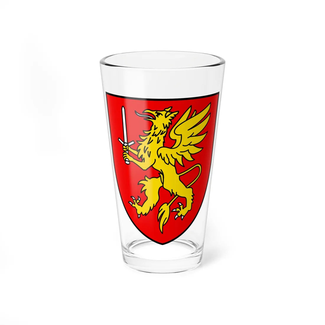 CHE Leuk COA (Switzerland) (Coat of Arms) Pint Glass 16oz 16oz - Go Mug Yourself
