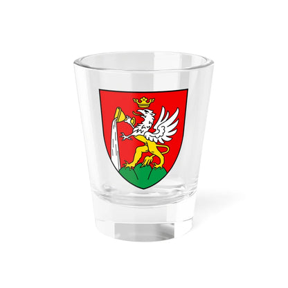 CHE Leukerbad COA (Switzerland) (Coat of Arms) Shot Glass 1.5oz 1.5oz - Go Mug Yourself