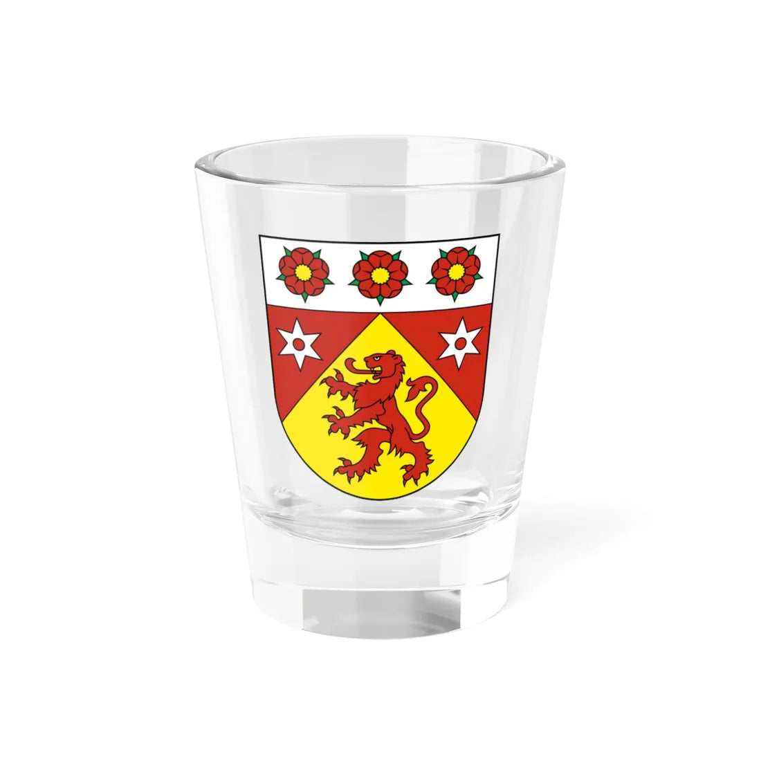 CHE Lully FR COA (Switzerland) (Coat of Arms) Shot Glass 1.5oz 1.5oz - Go Mug Yourself