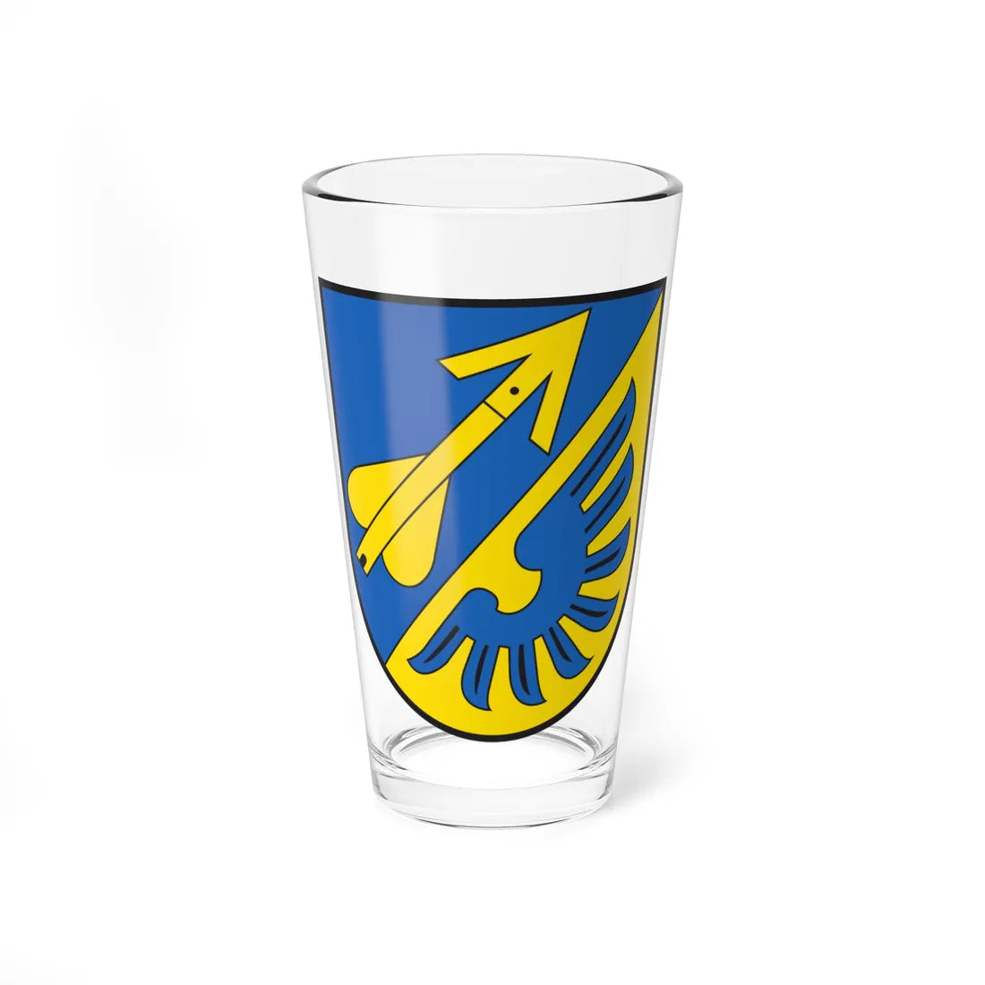 CHE Luzein COA (Switzerland) (Coat of Arms) Pint Glass 16oz 16oz - Go Mug Yourself