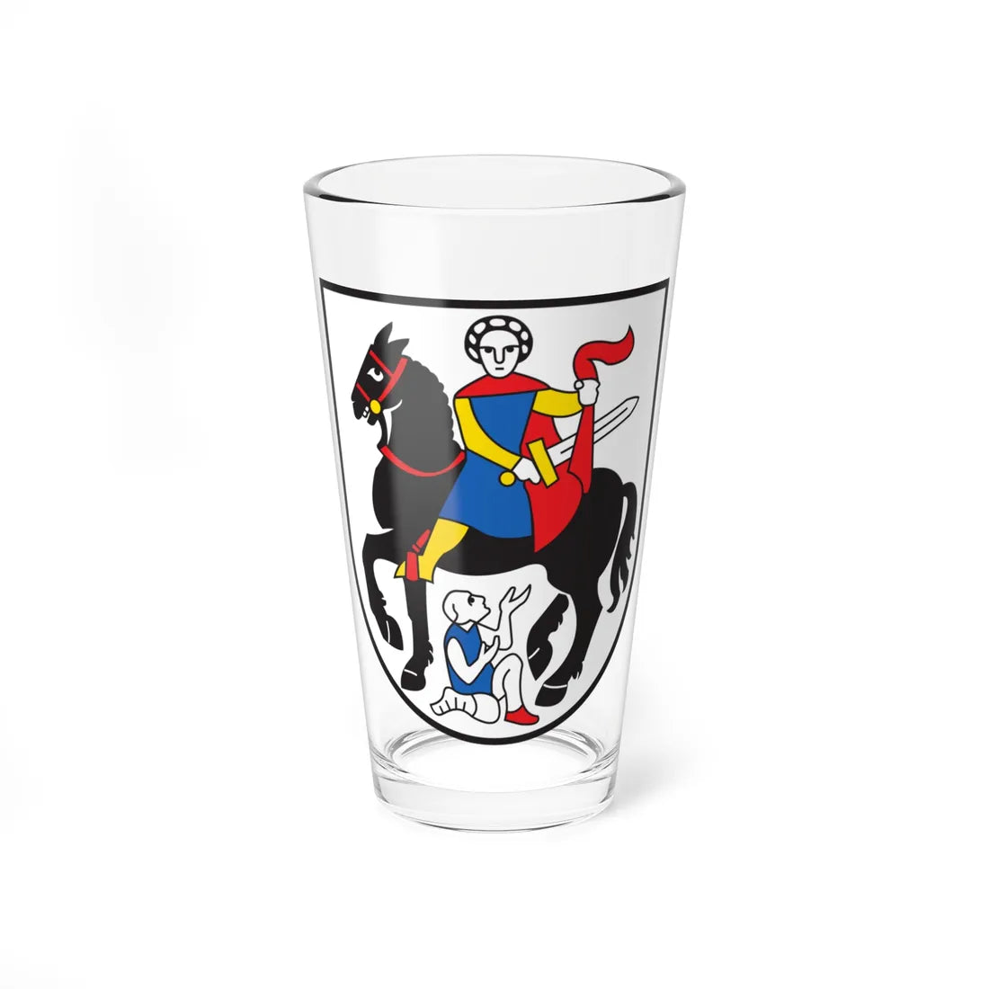 CHE Medel Lucmagn COA (Switzerland) (Coat of Arms) Pint Glass 16oz 16oz - Go Mug Yourself