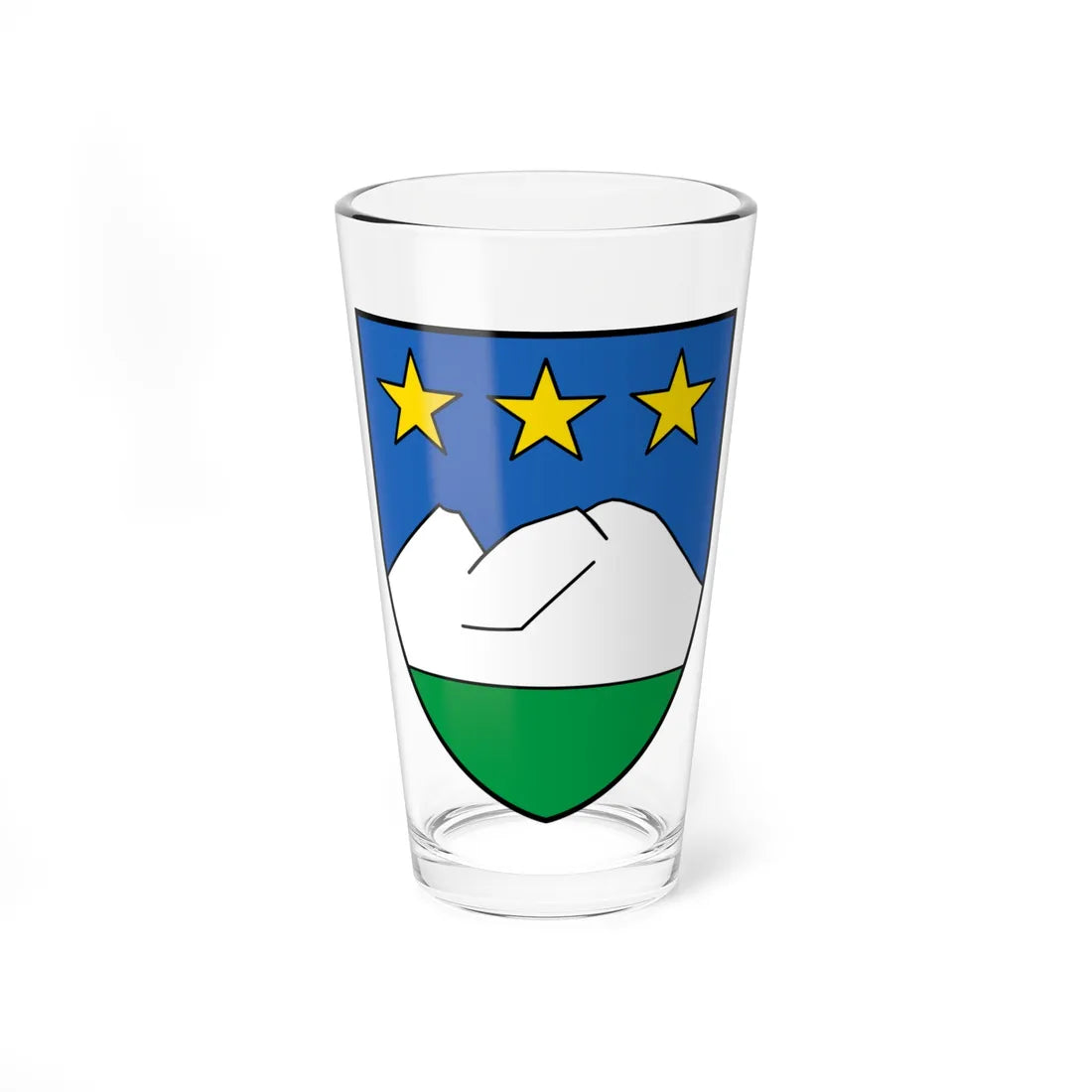 CHE Mont-Noble COA (Switzerland) (Coat of Arms) Pint Glass 16oz 16oz - Go Mug Yourself