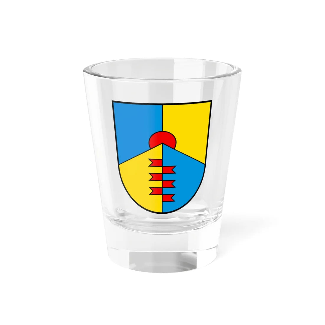 CHE Monteceneri COA (Switzerland) (Coat of Arms) Shot Glass 1.5oz 1.5oz - Go Mug Yourself