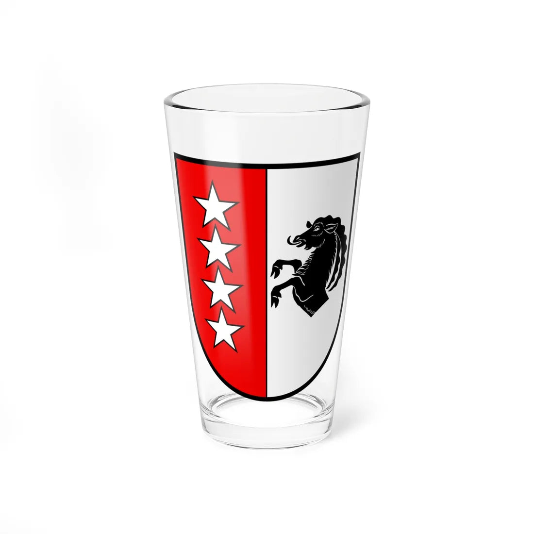 CHE Mürren COA (Switzerland) (Coat of Arms) Pint Glass 16oz 16oz - Go Mug Yourself