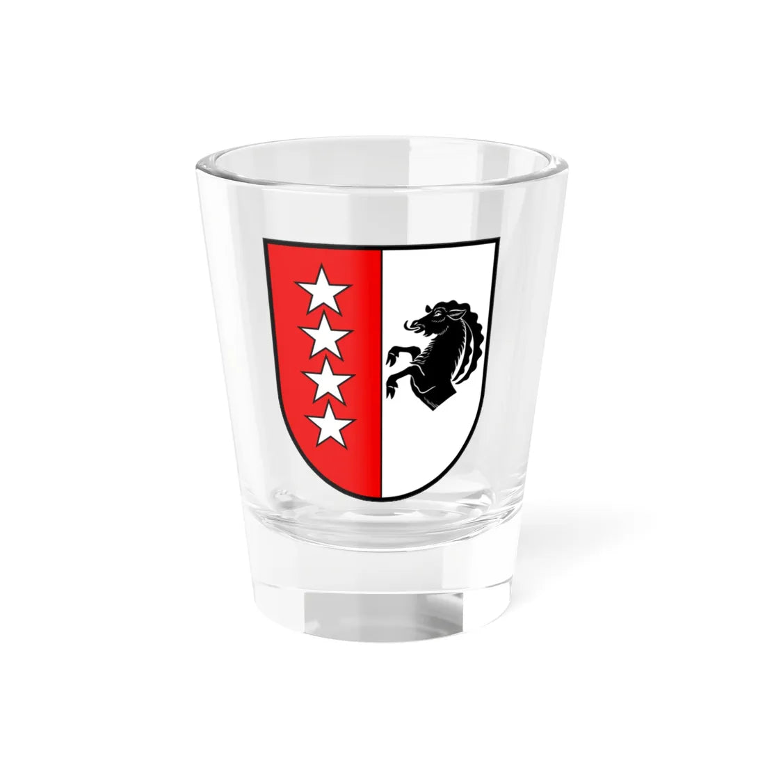 CHE Mürren COA (Switzerland) (Coat of Arms) Shot Glass 1.5oz 1.5oz - Go Mug Yourself