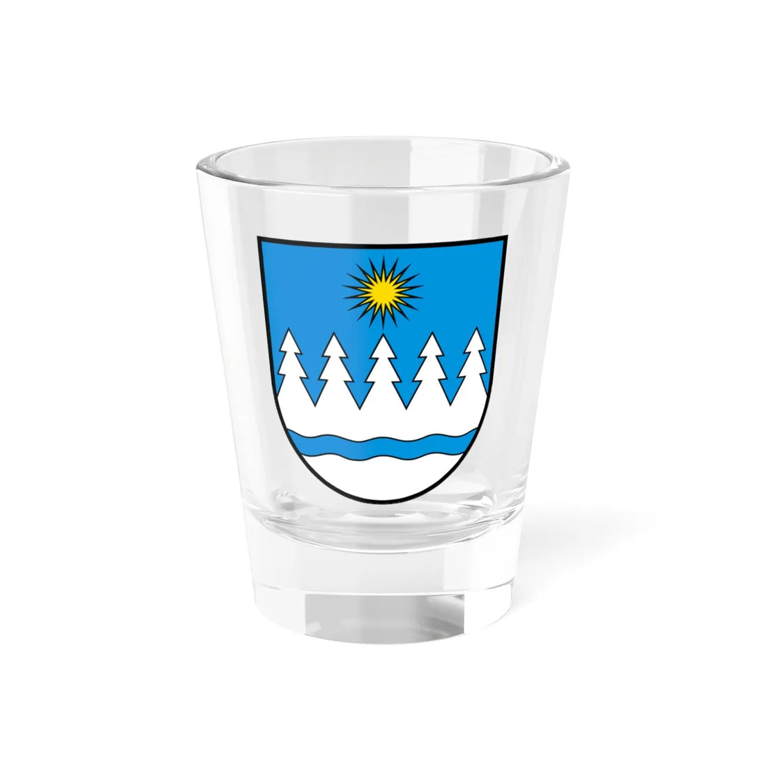 CHE Neckertal COA (Switzerland) (Coat of Arms) Shot Glass 1.5oz 1.5oz - Go Mug Yourself