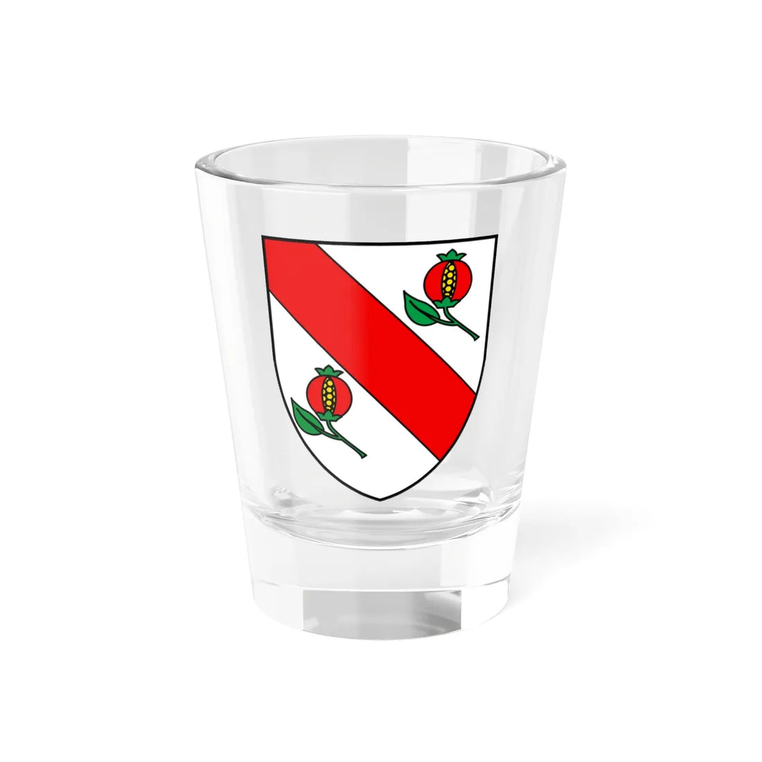 CHE Nendaz COA (Switzerland) (Coat of Arms) Shot Glass 1.5oz 1.5oz - Go Mug Yourself