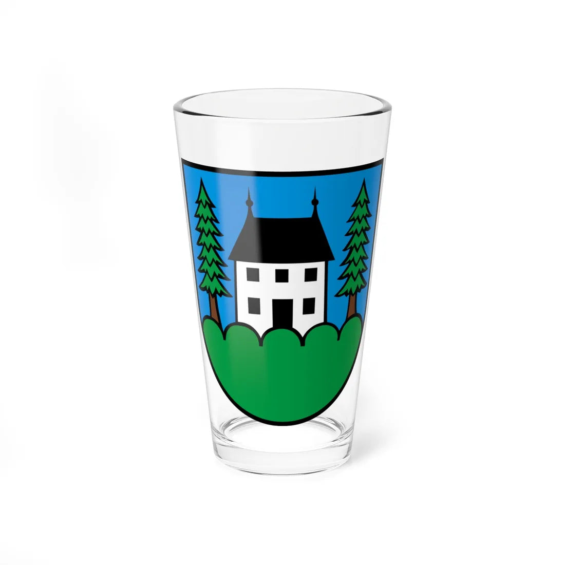 CHE Oberhof COA (Switzerland) (Coat of Arms) Pint Glass 16oz 16oz - Go Mug Yourself