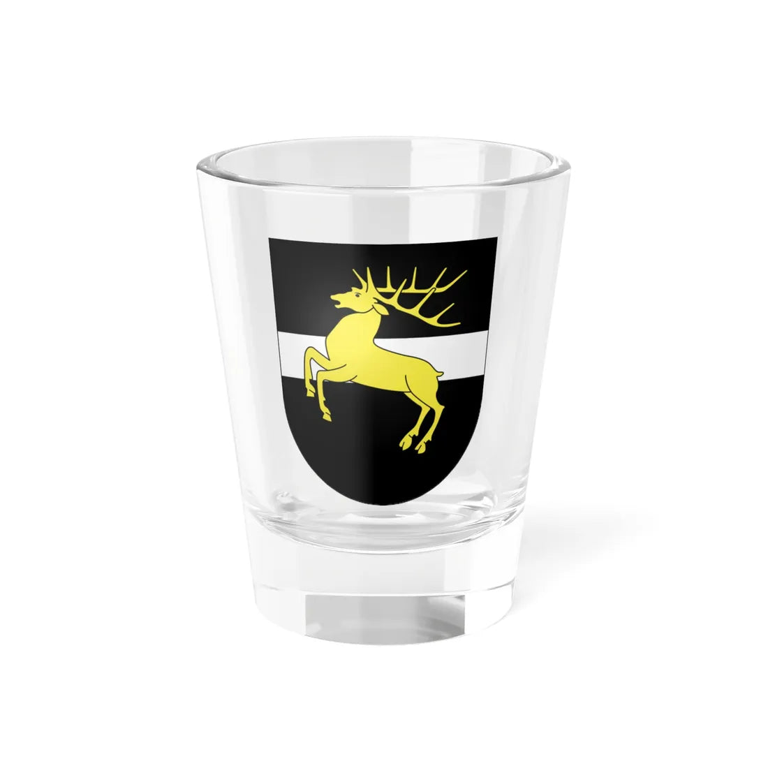 CHE Plasselb COA (Switzerland) (Coat of Arms) Shot Glass 1.5oz 1.5oz - Go Mug Yourself