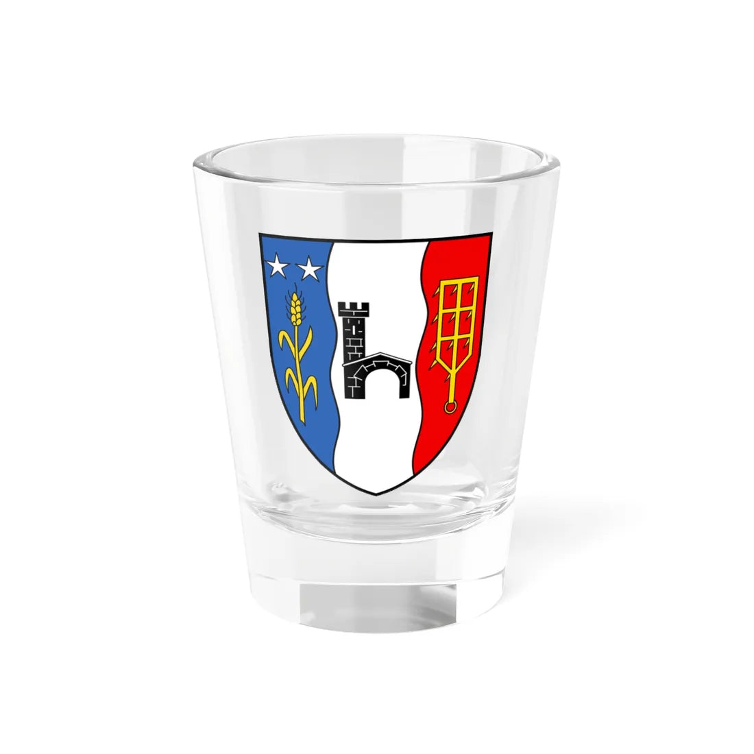 CHE Riddes COA (Switzerland) (Coat of Arms) Shot Glass 1.5oz 1.5oz - Go Mug Yourself