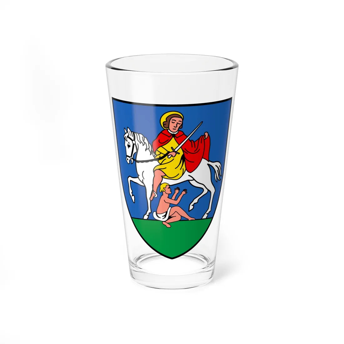CHE Saint-Martin COA (Switzerland) (Coat of Arms) Pint Glass 16oz 16oz - Go Mug Yourself