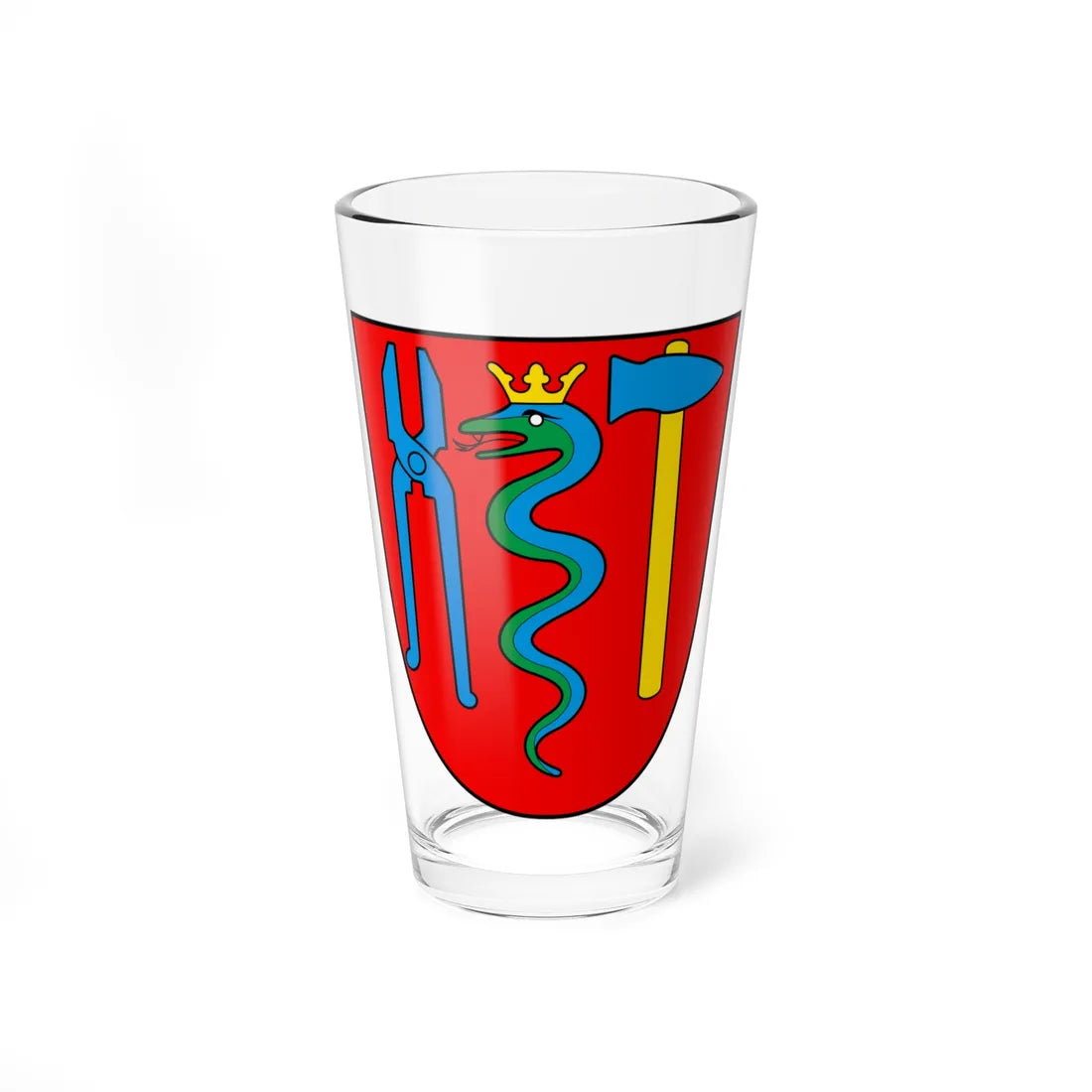 CHE Schmitten FR COA (Switzerland) (Coat of Arms) Pint Glass 16oz 16oz - Go Mug Yourself
