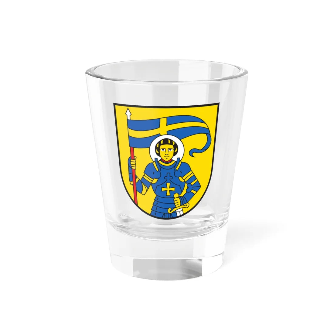 CHE St Moritz COA (Switzerland) (Coat of Arms) Shot Glass 1.5oz 1.5oz - Go Mug Yourself