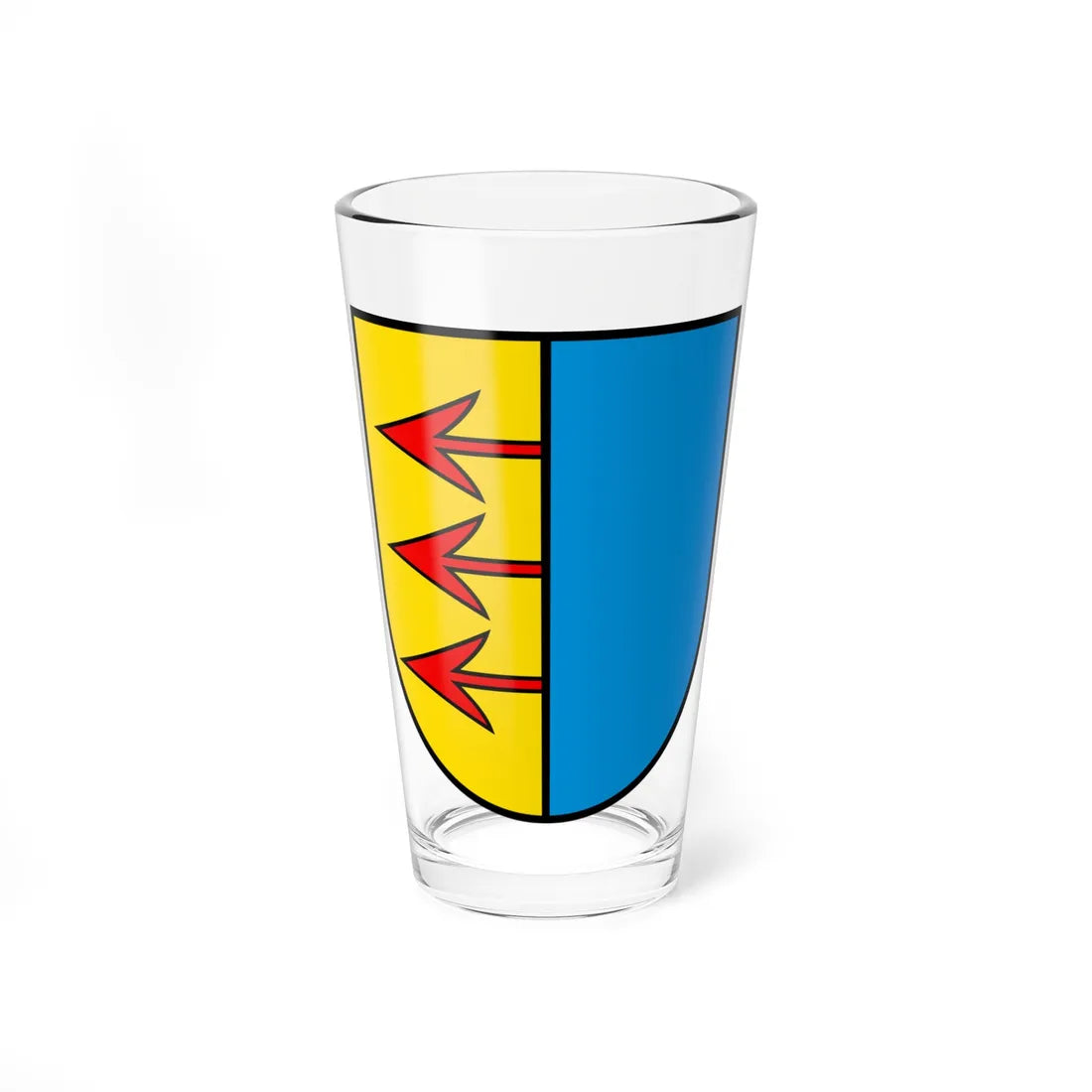 CHE Uezwil COA (Switzerland) (Coat of Arms) Pint Glass 16oz 16oz - Go Mug Yourself