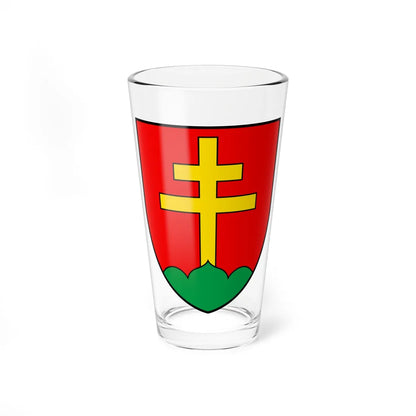 CHE Unterbäch COA alt (Switzerland) (Coat of Arms) Pint Glass 16oz - Go Mug Yourself