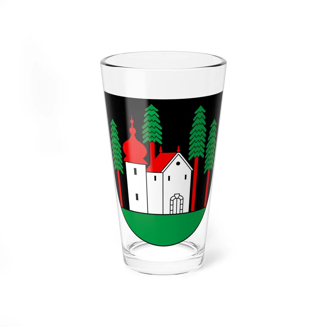 CHE Waldstatt COA lesser (Switzerland) (Coat of Arms) Pint Glass 16oz 16oz - Go Mug Yourself
