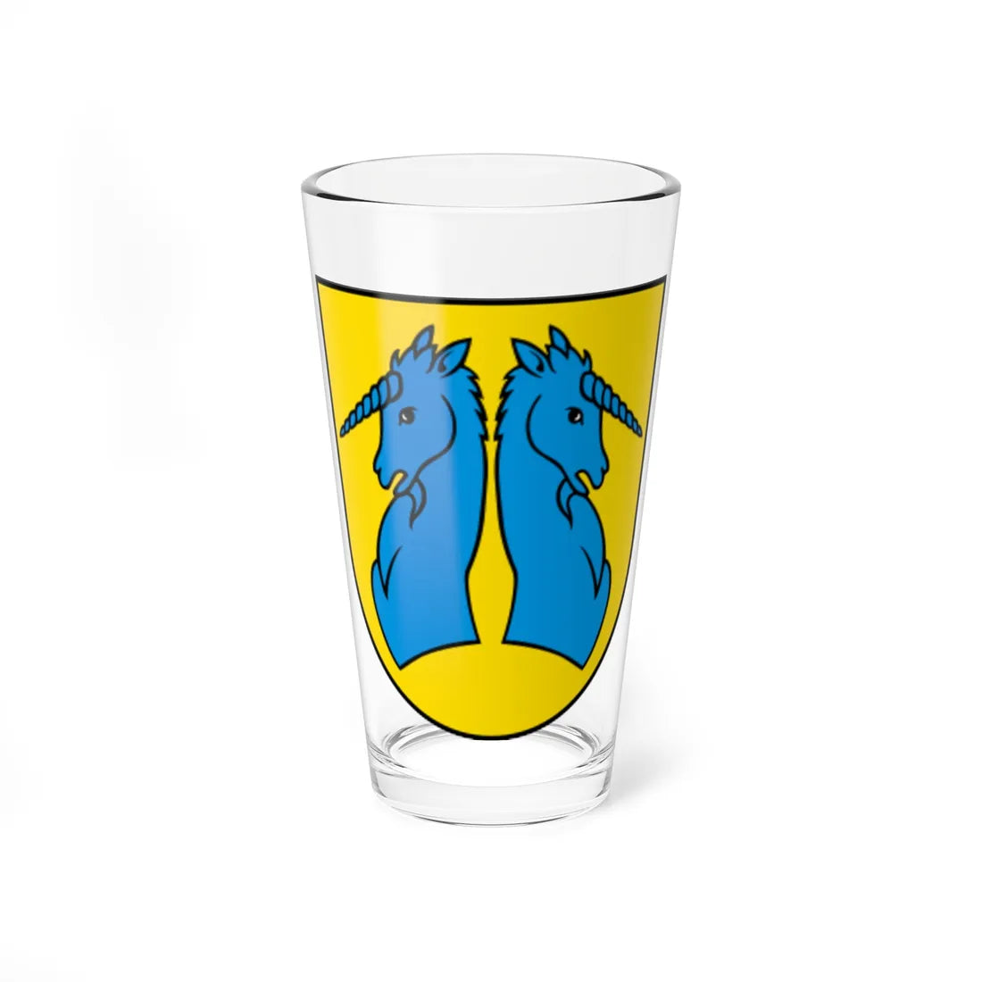 CHE Wattwil COA (Switzerland) (Coat of Arms) Pint Glass 16oz 16oz - Go Mug Yourself