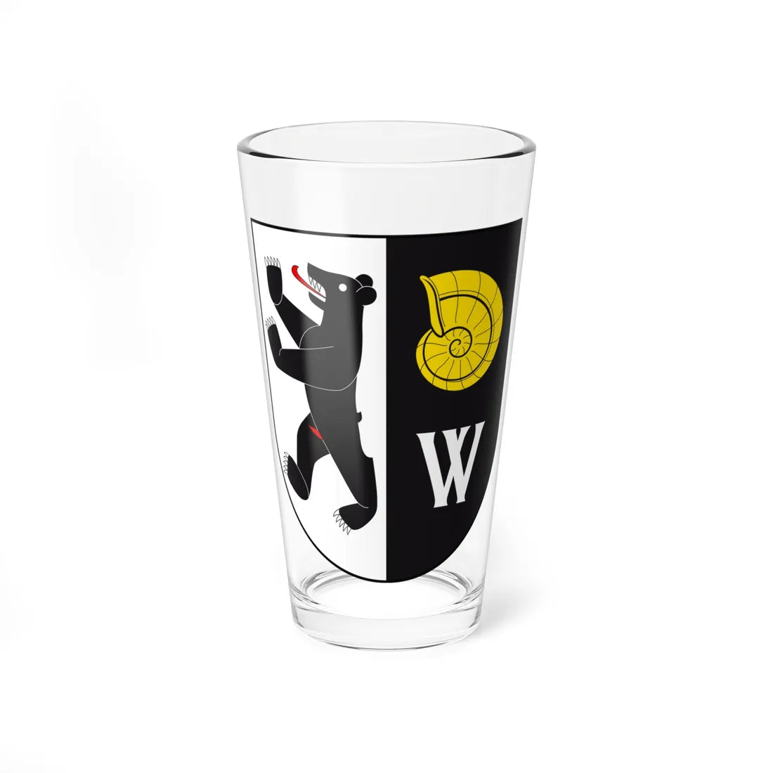 CHE Wil SG COA (Switzerland) (Coat of Arms) Pint Glass 16oz 16oz - Go Mug Yourself