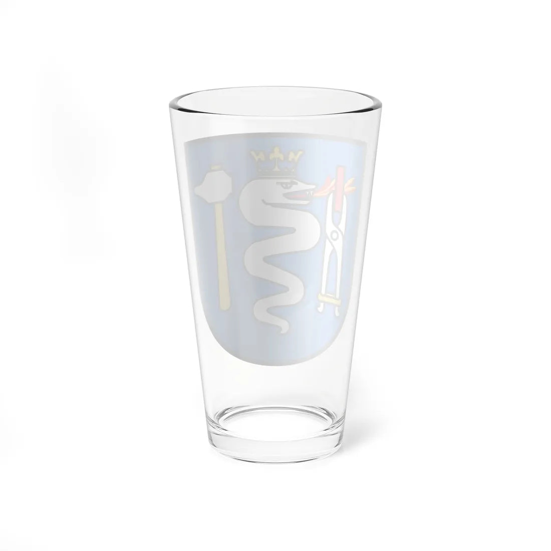 CHE Zunftgesellschaft zu Schmieden COA (Switzerland) (Coat of Arms) Pint Glass 16oz - Go Mug Yourself