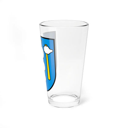 CHE Zunftgesellschaft zu Schmieden COA (Switzerland) (Coat of Arms) Pint Glass 16oz - Go Mug Yourself