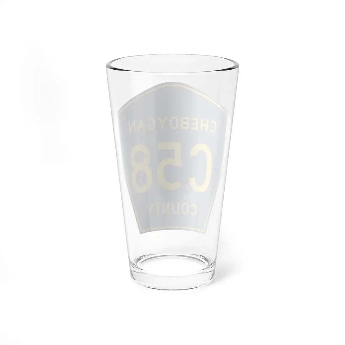 Cheboygan County C-58 (Michigan) (Road Sign) Pint Glass 16oz - Go Mug Yourself