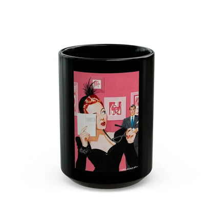 Checking Out the Exhibition, 1947 - Black Coffee Mug 15oz - Go Mug Yourself