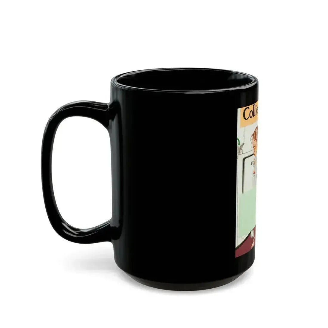 Checking the Oven, Collier's magazine cover, 1941 - Black Coffee Mug - Go Mug Yourself