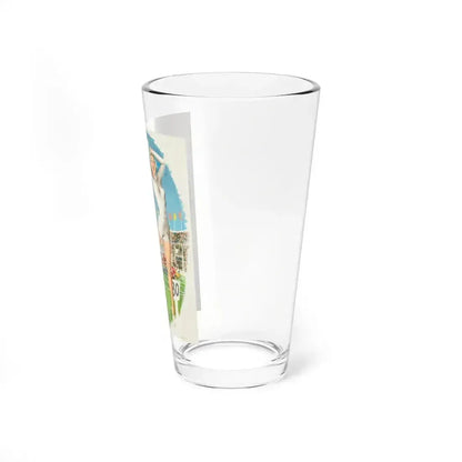 Cheering for the Camera (Magazine Illustration) Pint Glass 16oz - Go Mug Yourself