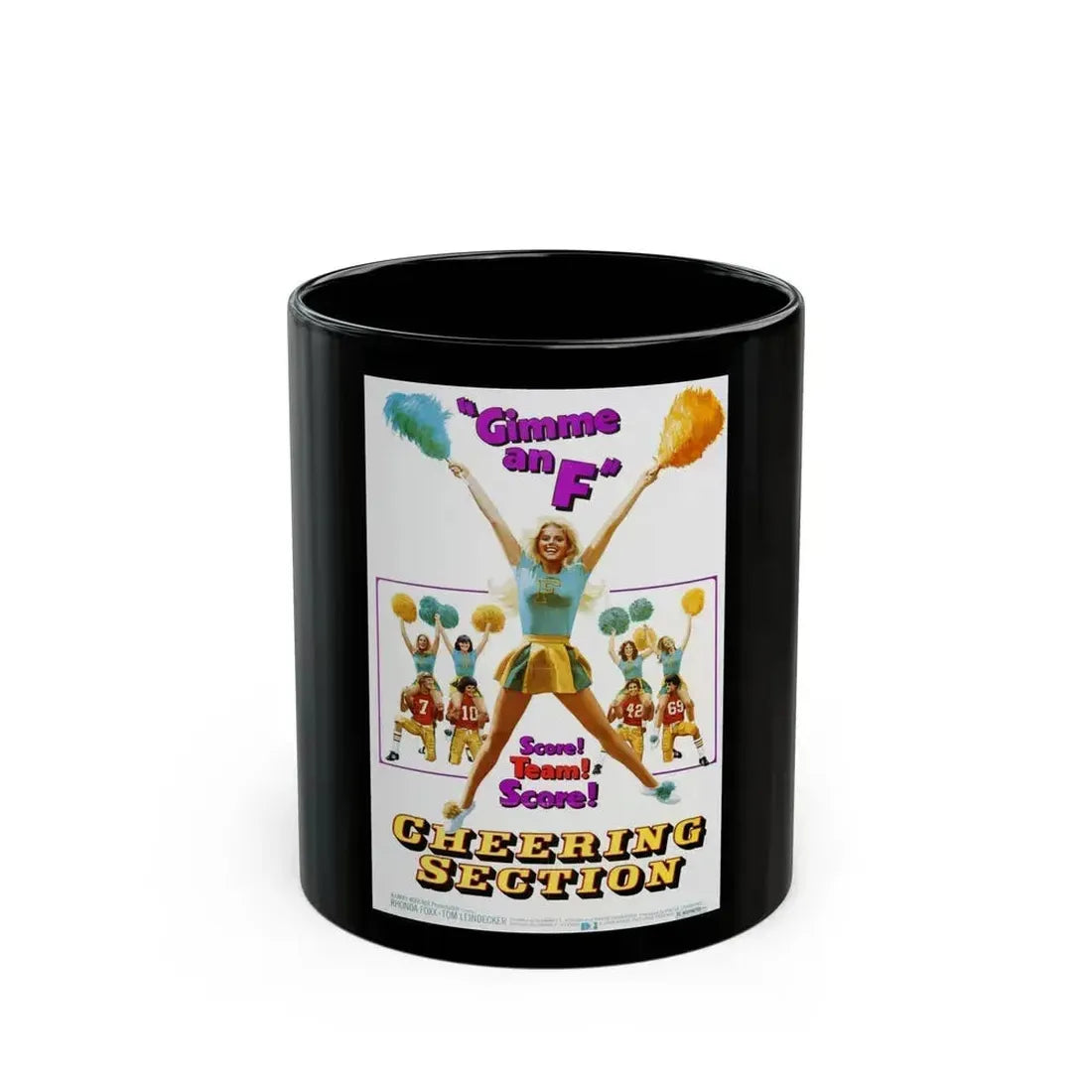 CHEERING SECTION 1977 Movie Poster - Black Coffee Mug 11oz - Go Mug Yourself