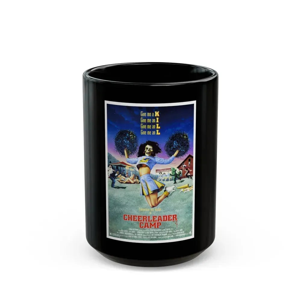 CHEERLEADER CAMP 1988 Movie Poster - Black Coffee Mug 15oz - Go Mug Yourself