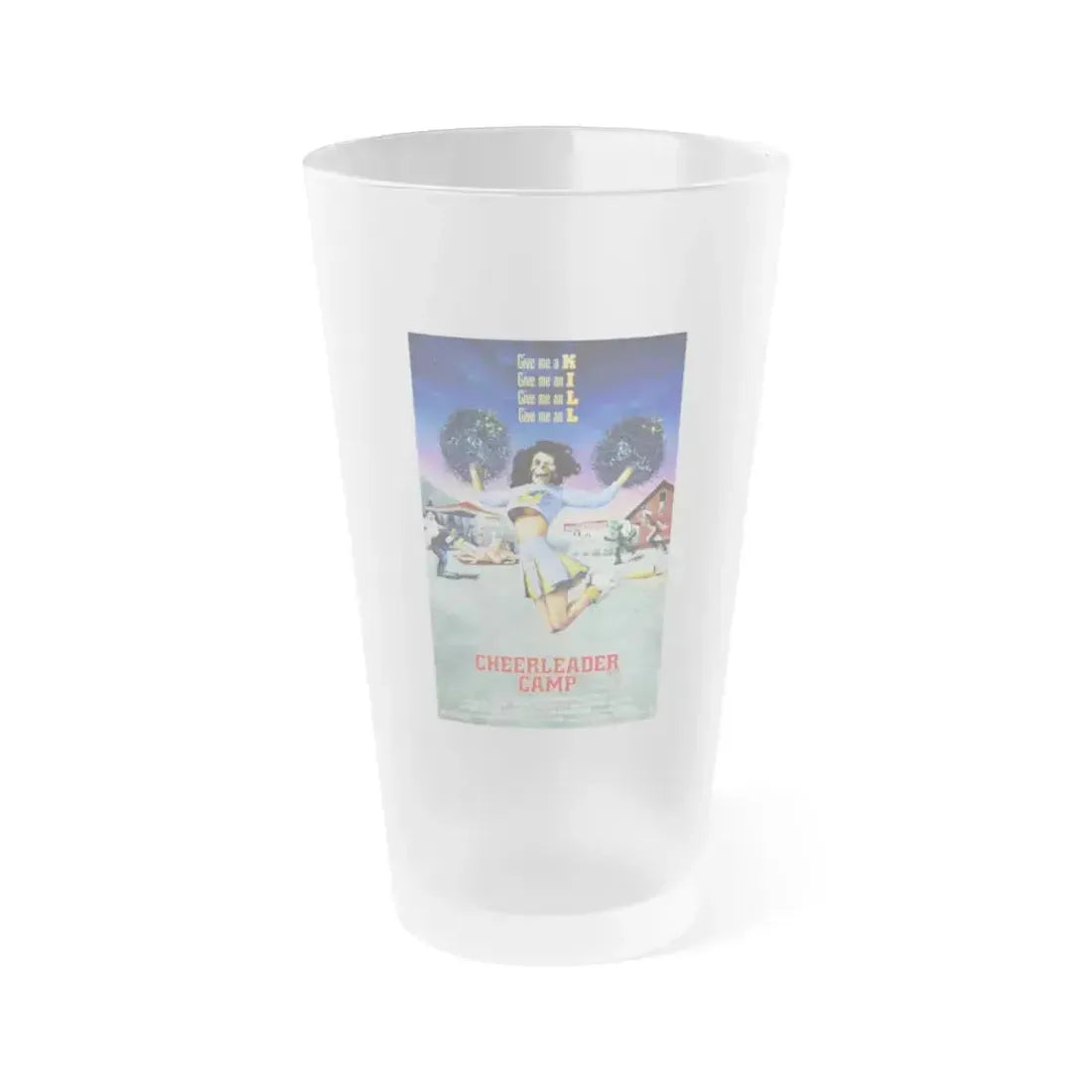 CHEERLEADER CAMP 1988 Movie Poster - Frosted Pint Glass 16oz 16oz Frosted - Go Mug Yourself