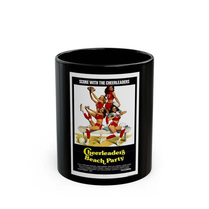 CHEERLEADERS BEACH PARTY 1978 Movie Poster - Black Coffee Mug-11oz-Go Mug Yourself