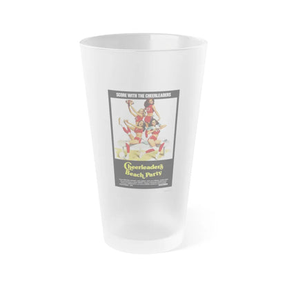 CHEERLEADERS BEACH PARTY 1978 Movie Poster - Frosted Pint Glass 16oz-16oz-Frosted-Go Mug Yourself