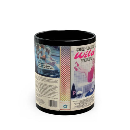 CHEERLEADERS WILD WEEKEND (VHS COVER) - Black Coffee Mug-11oz-Go Mug Yourself