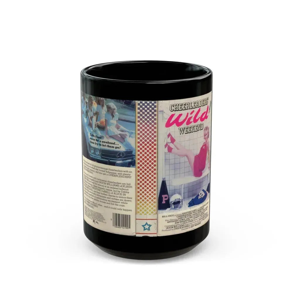 CHEERLEADERS WILD WEEKEND (VHS COVER) - Black Coffee Mug 15oz - Go Mug Yourself