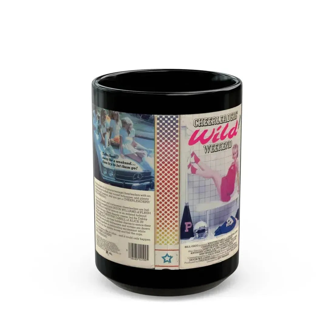 CHEERLEADERS WILD WEEKEND (VHS COVER) - Black Coffee Mug 15oz - Go Mug Yourself