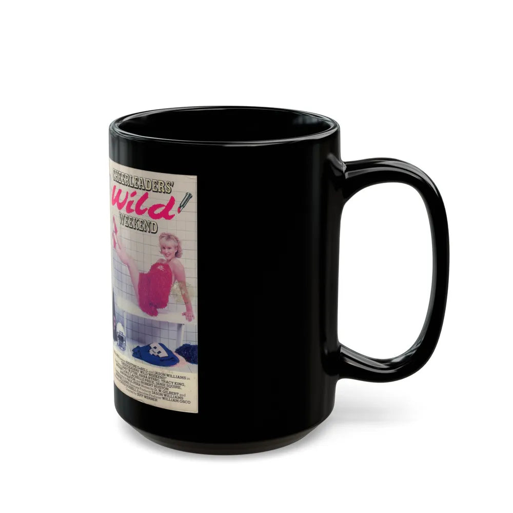 CHEERLEADERS WILD WEEKEND (VHS COVER) - Black Coffee Mug-Go Mug Yourself