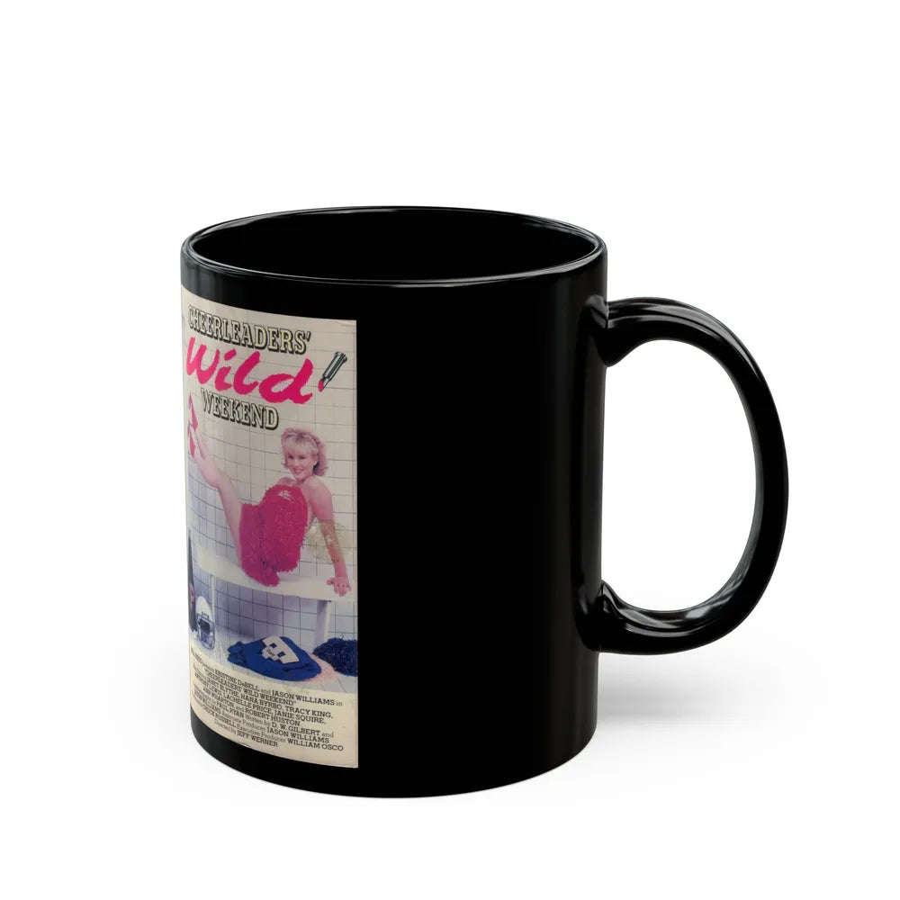 CHEERLEADERS WILD WEEKEND (VHS COVER) - Black Coffee Mug-Go Mug Yourself