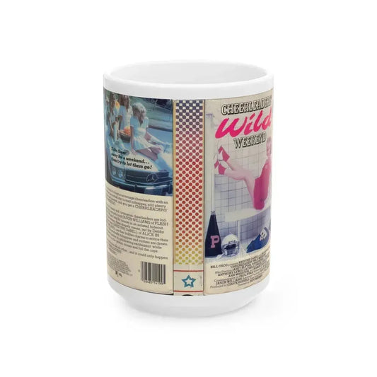 CHEERLEADERS WILD WEEKEND (VHS COVER) - White Coffee Mug 15oz - Go Mug Yourself