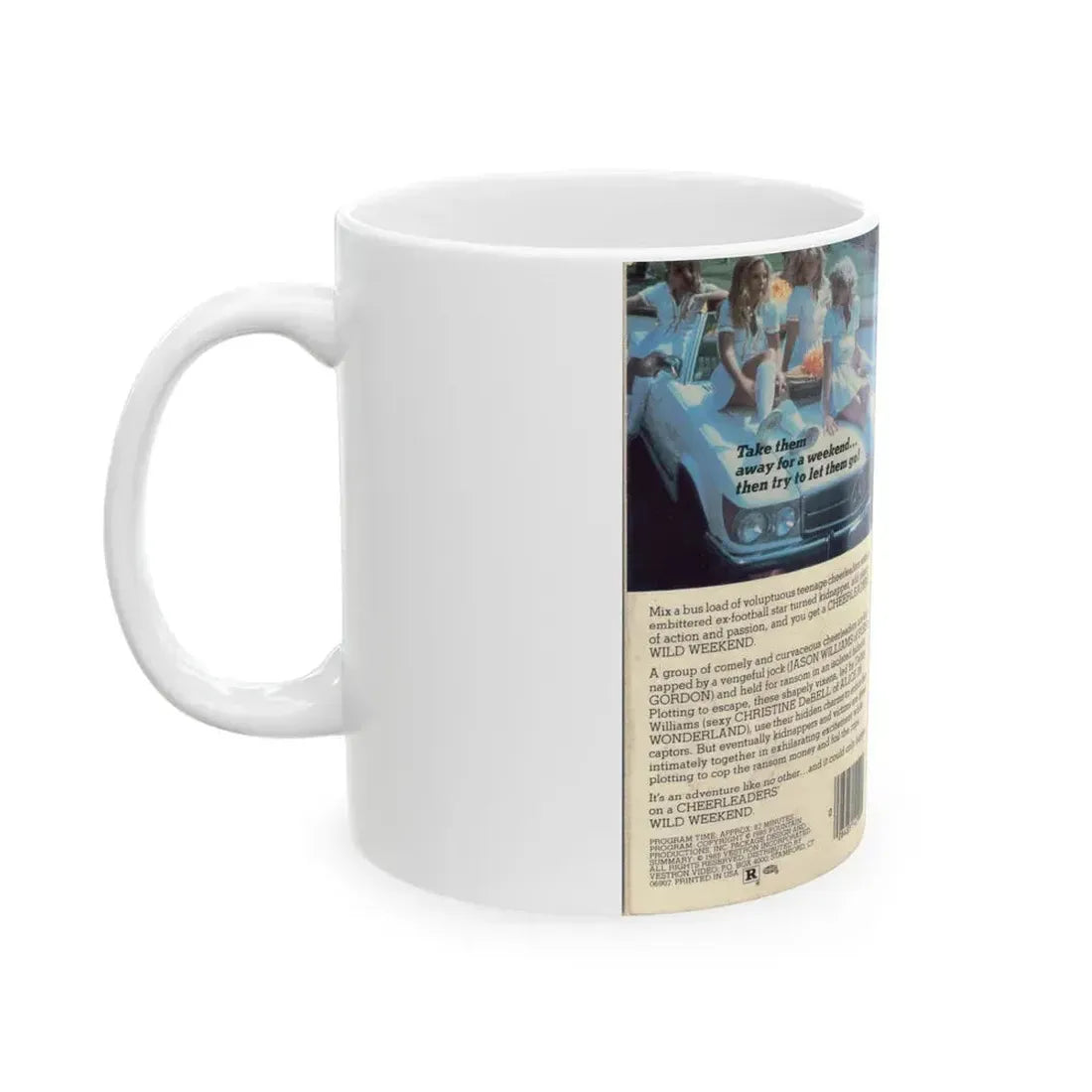 CHEERLEADERS WILD WEEKEND (VHS COVER) - White Coffee Mug - Go Mug Yourself