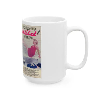 CHEERLEADERS WILD WEEKEND (VHS COVER) - White Coffee Mug - Go Mug Yourself